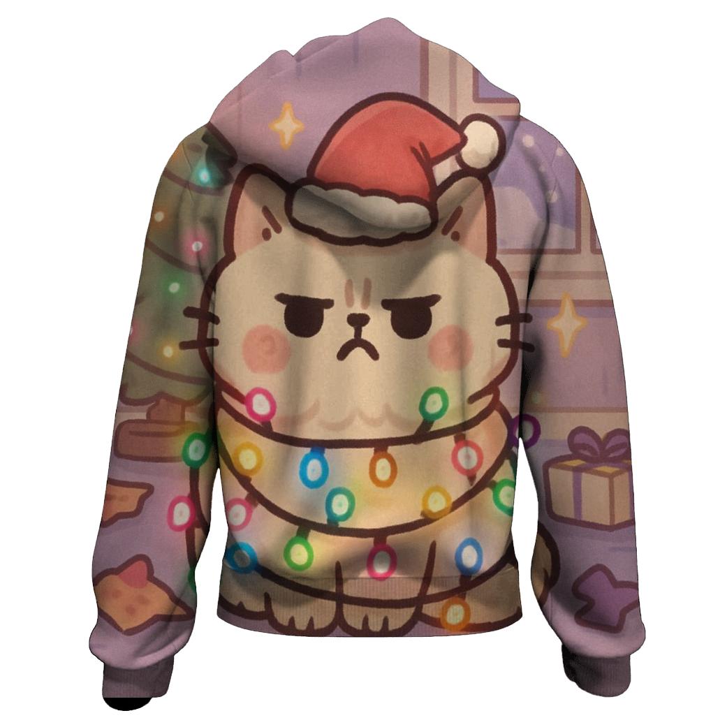 Grumpy Cat In Lights pullover hoodies