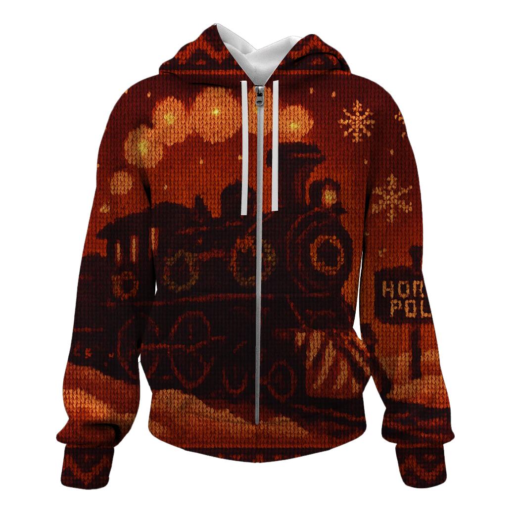 North Pole Express Poster printed hoodies