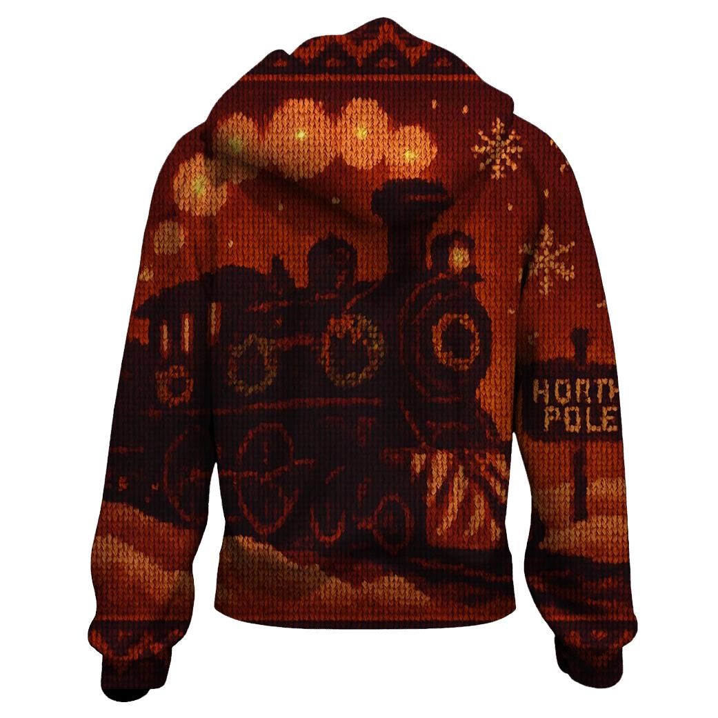 North Pole Express Poster printed hoodies
