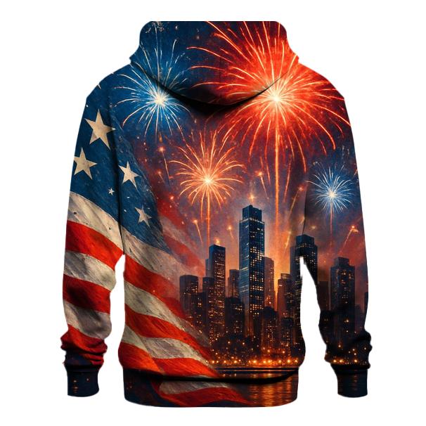 Firework Ribbon Skyline graphic hoodies
