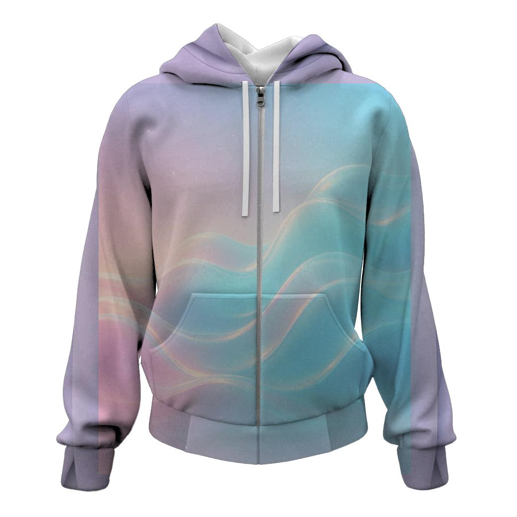 Aurora Wave Gradient custom hoodies