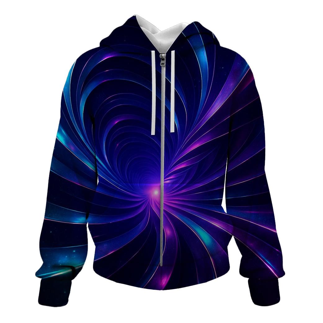 Cosmic Ribbon Tunnel embroidered hoodies