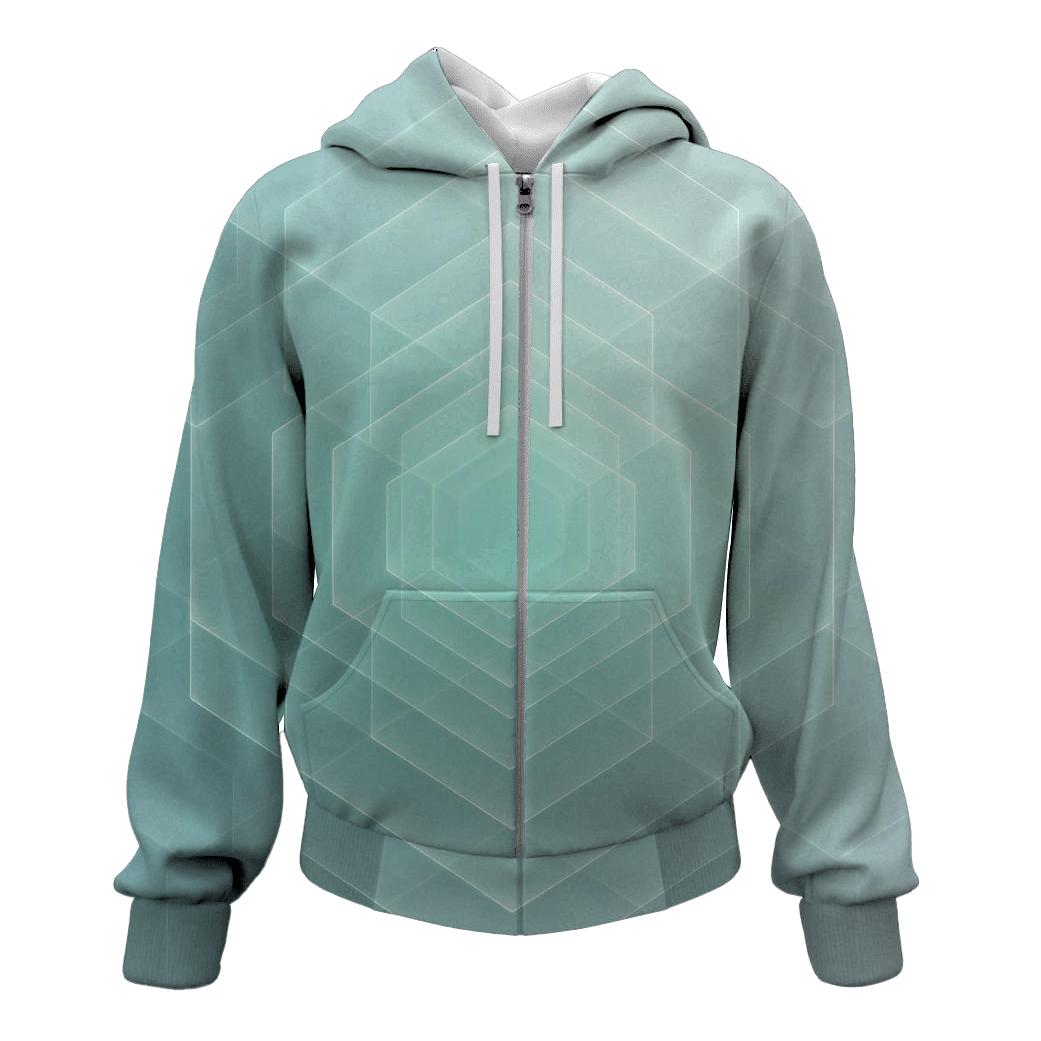 Mint Mirage Geometry printed hoodies