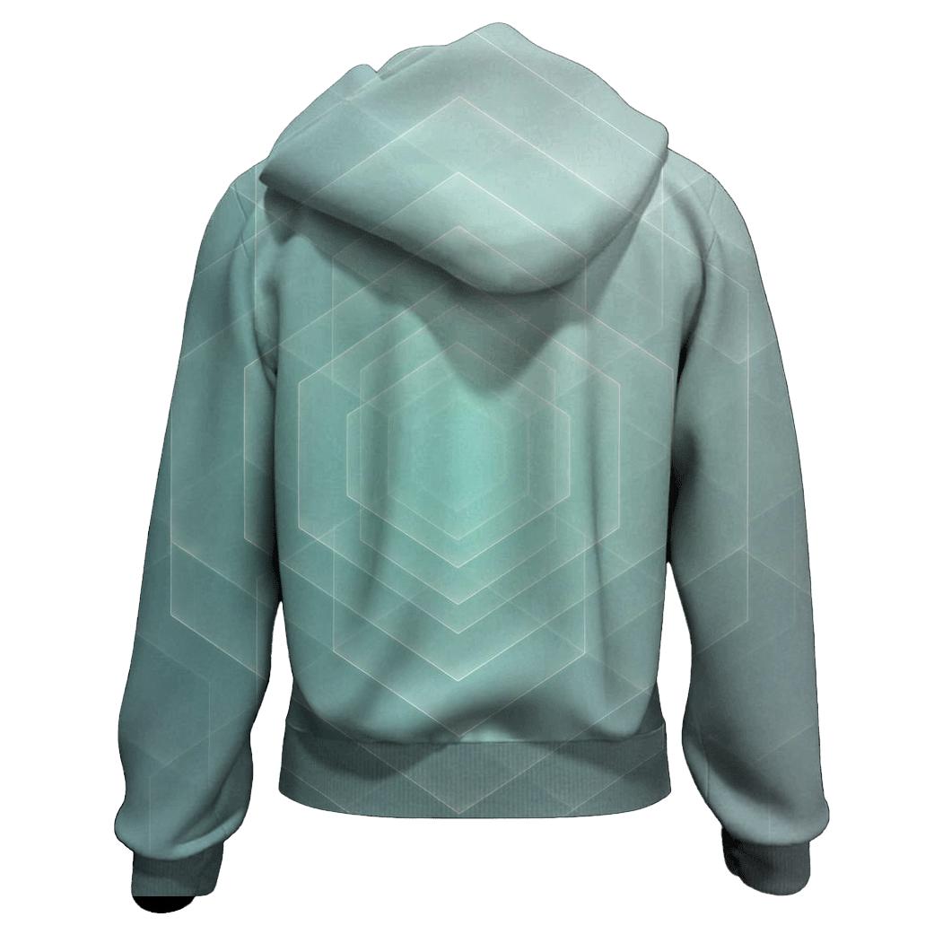 Mint Mirage Geometry printed hoodies