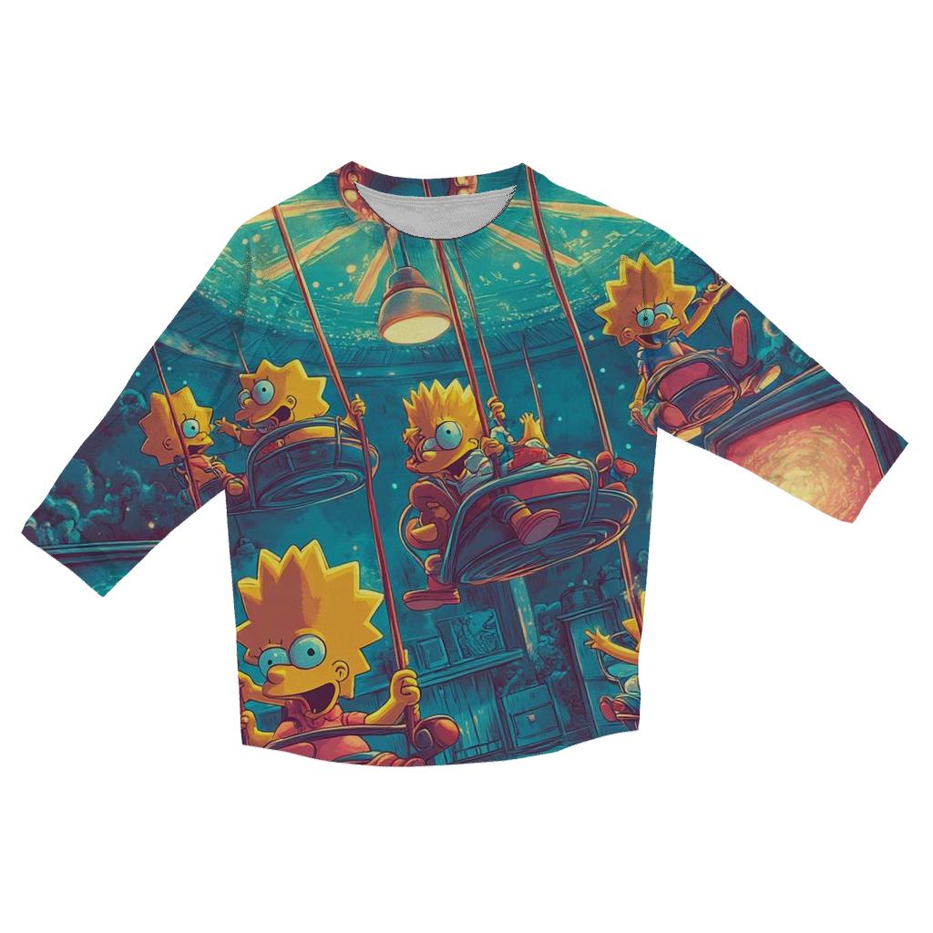 Couch Gag Carousel cotton quarter sleeve shirts