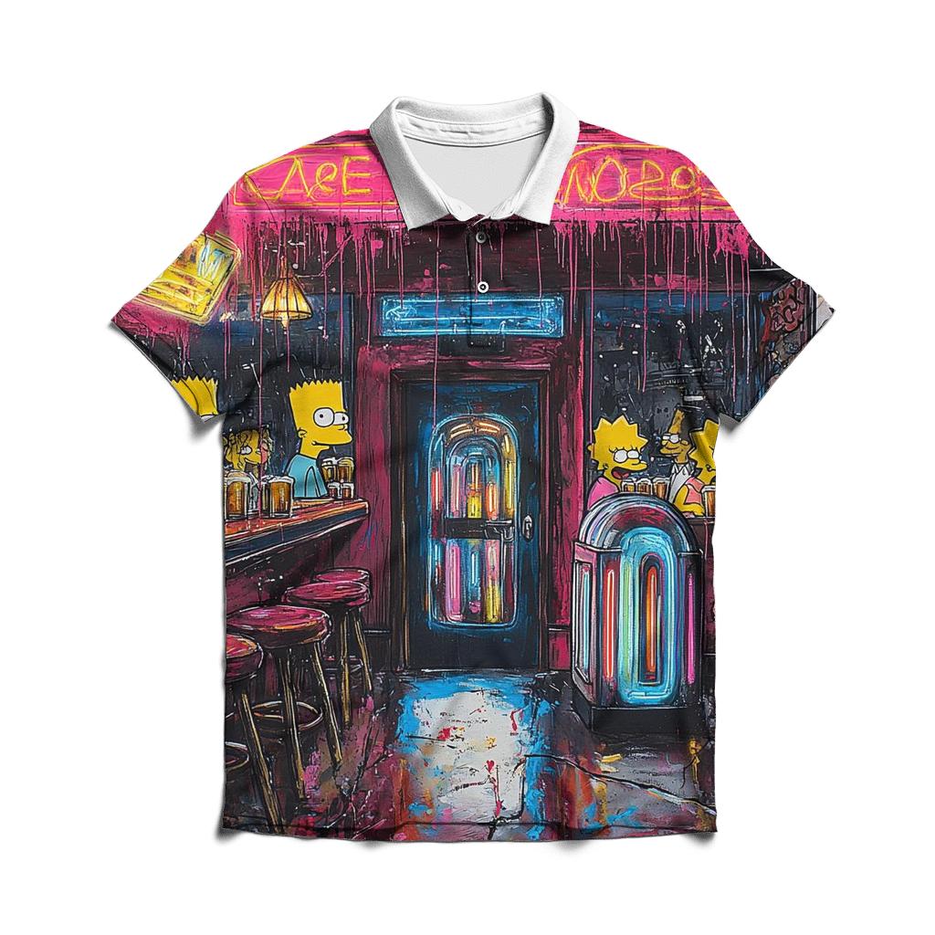 Moes Neon Midnight casual sports polo shirts