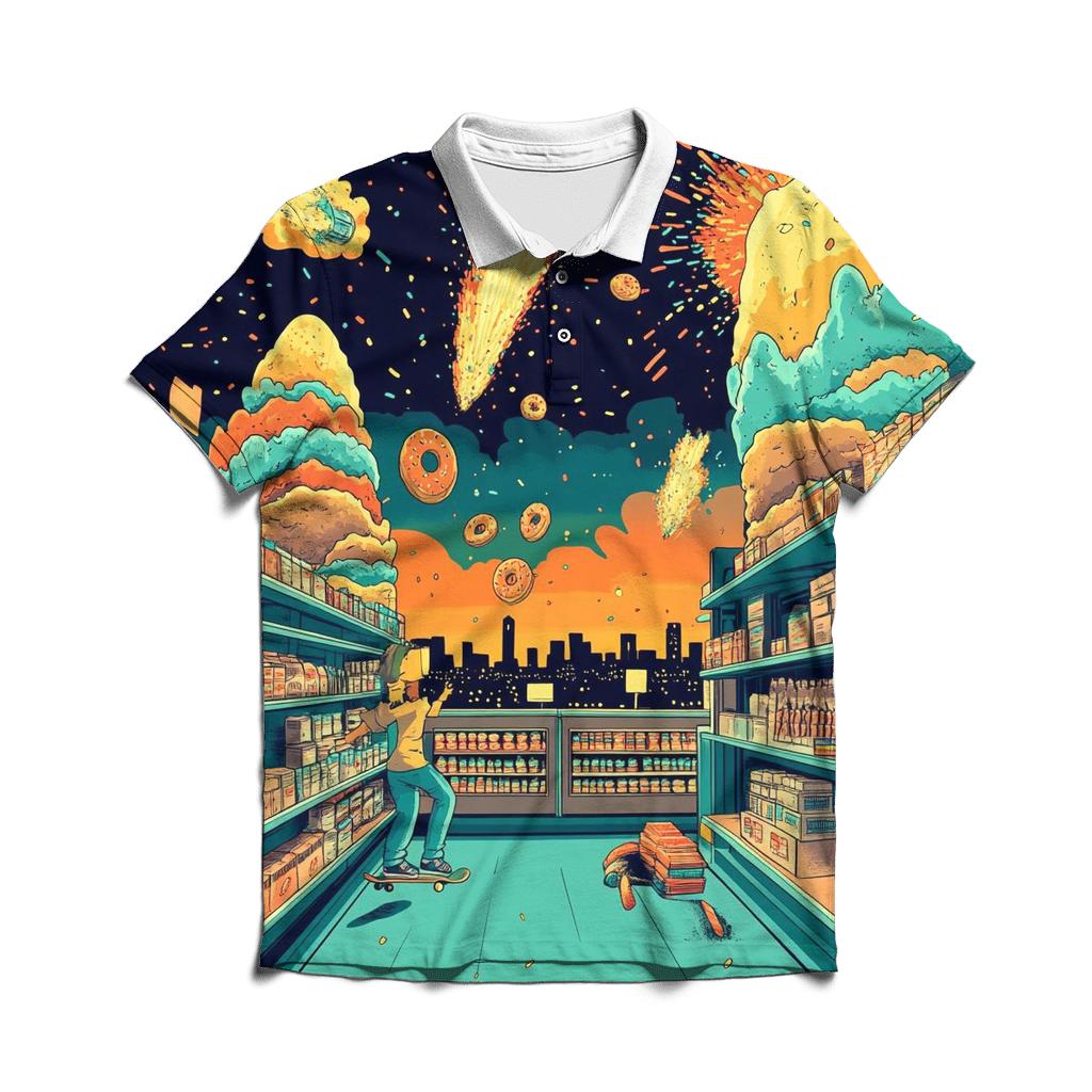 Kwik E Cosmic Run embroidered polo tops