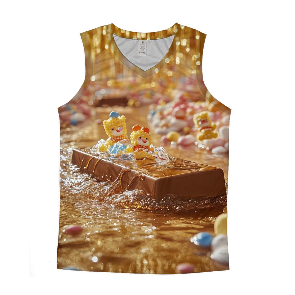 Molten Chocolate Arcade graphic print tank tops