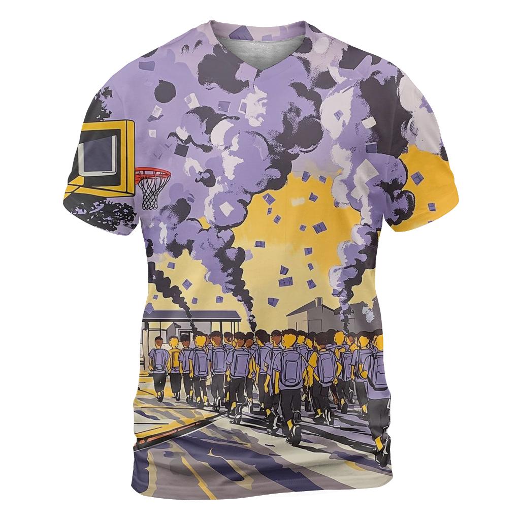 Principal Skinner Detention Parade artistic all-over print tops