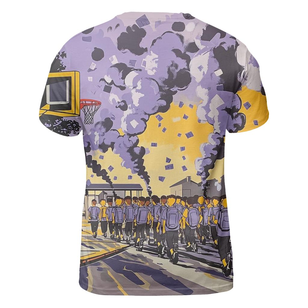 Principal Skinner Detention Parade artistic all-over print tops