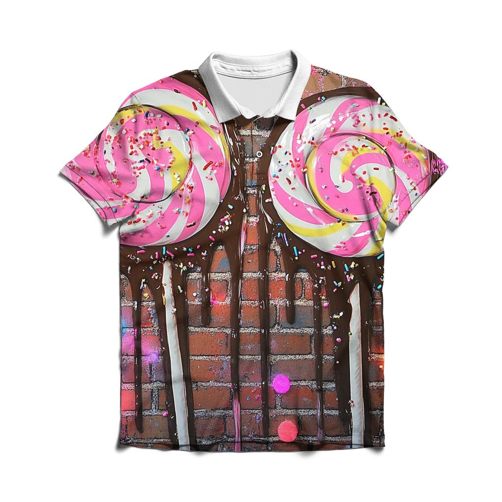 Sprinkle Graffiti Riot custom polo shirts