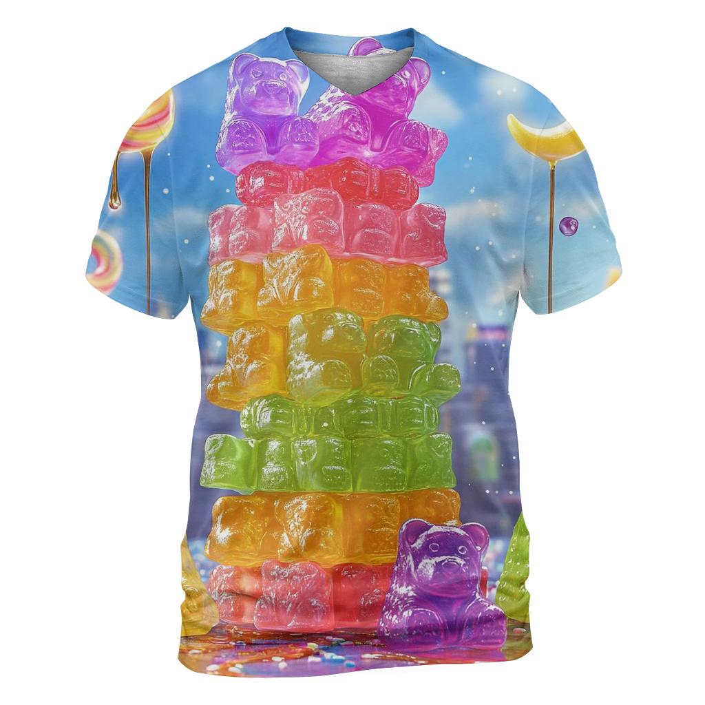 Neon Gummy Skyline trendy printed shirt styles
