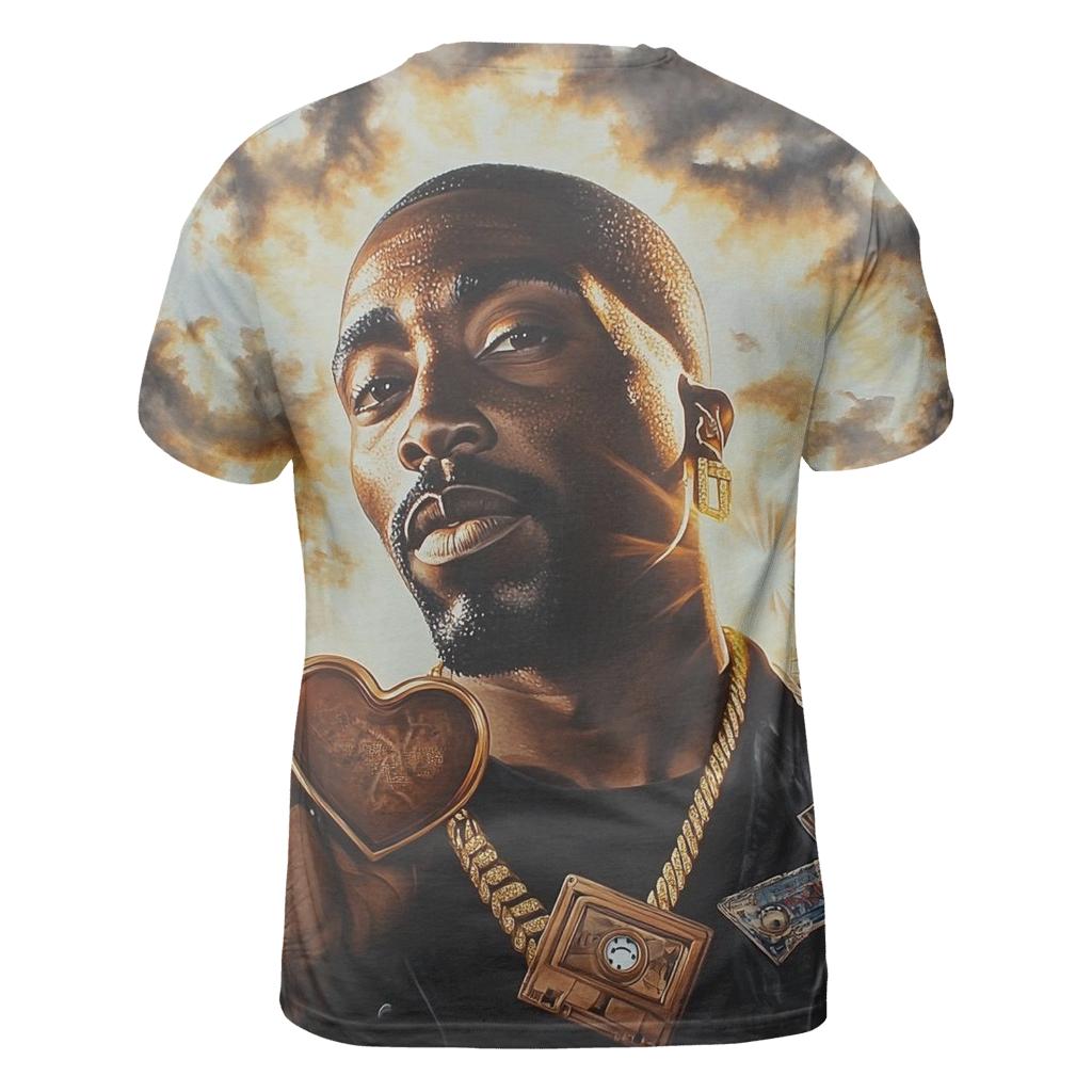 Pacs Poetic Sunset vibrant all-over design tees