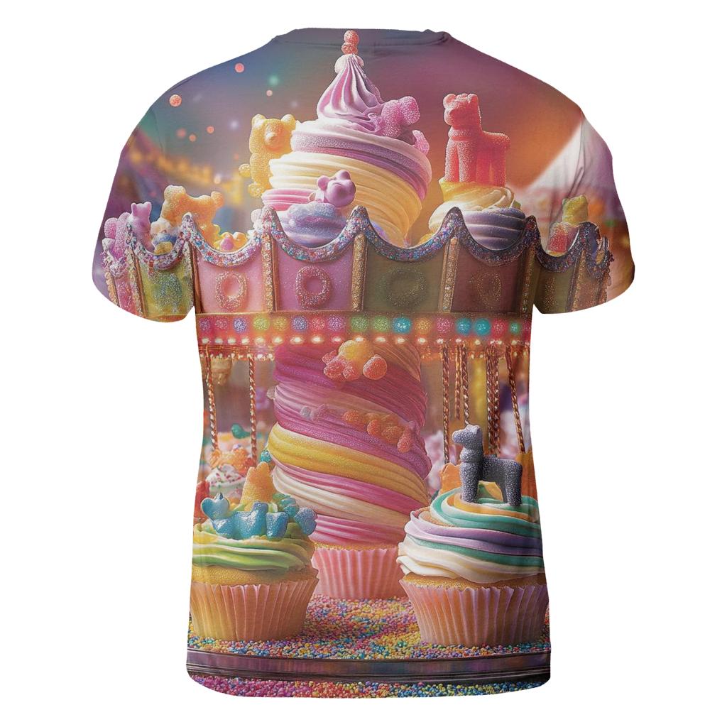 Cupcake Carousel Riot designer pattern shirts