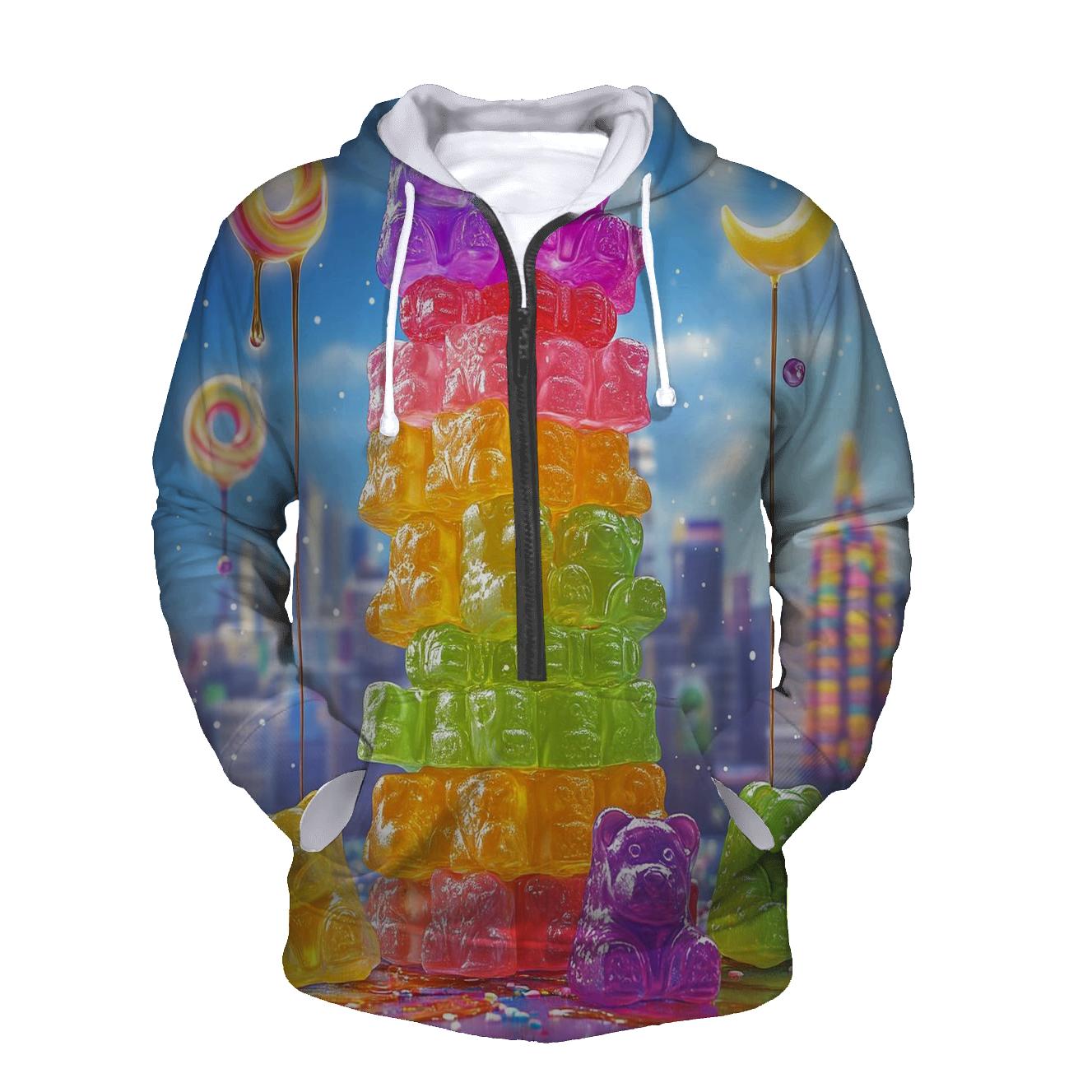 Neon Gummy Skyline pullover hoodies