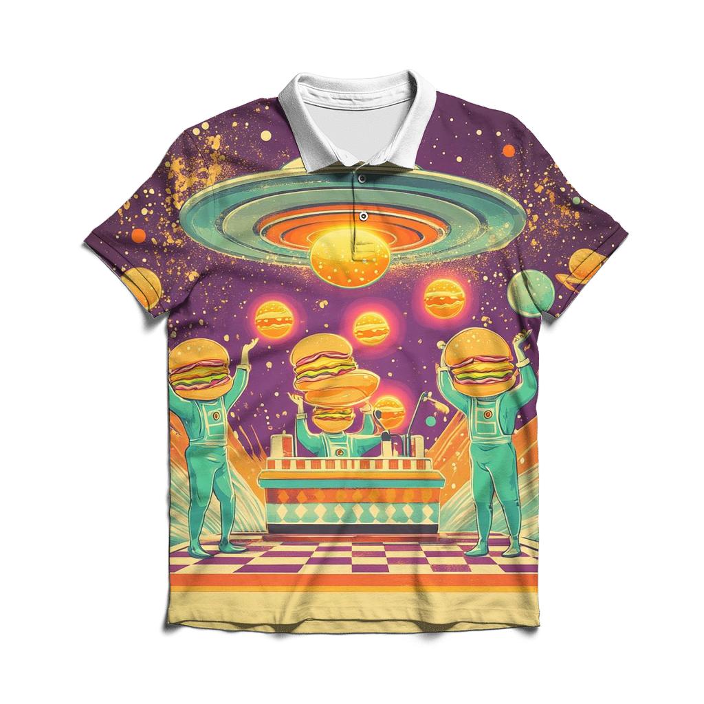 Alien Diner Delivery casual sports polo shirts