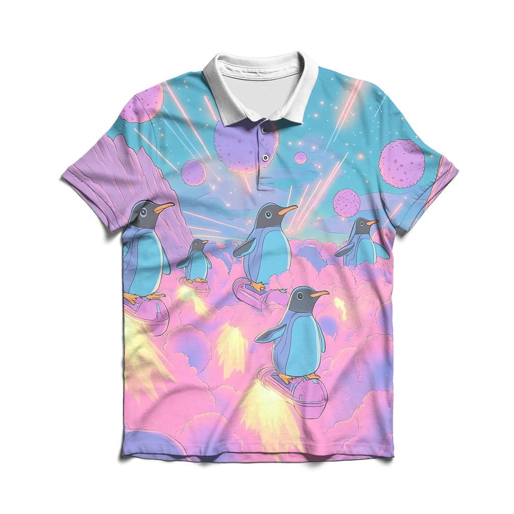 Bubblegum Space Patrol branded logo polo shirts