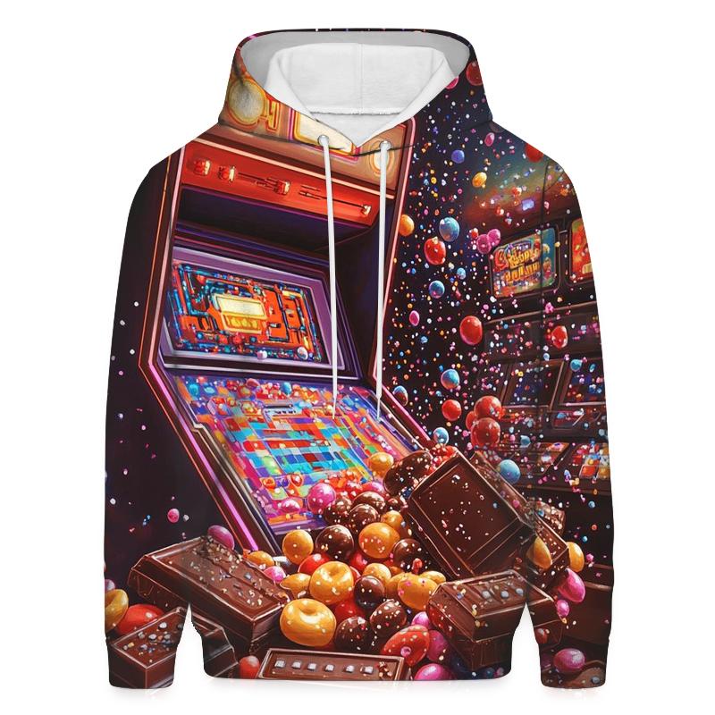 Pixelated Candy Arcade hoodie styles