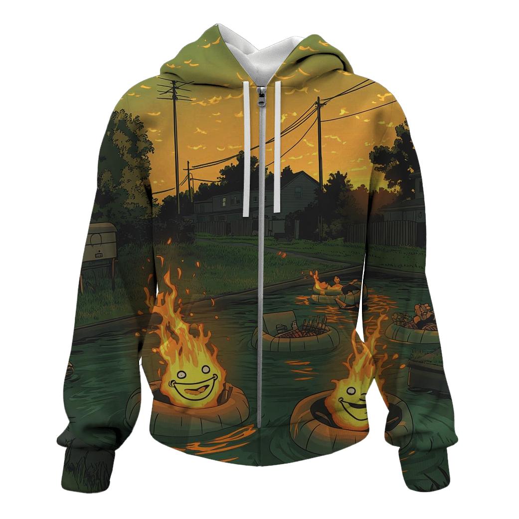 Barbecue On Evergreen Terrace embroidered hoodies