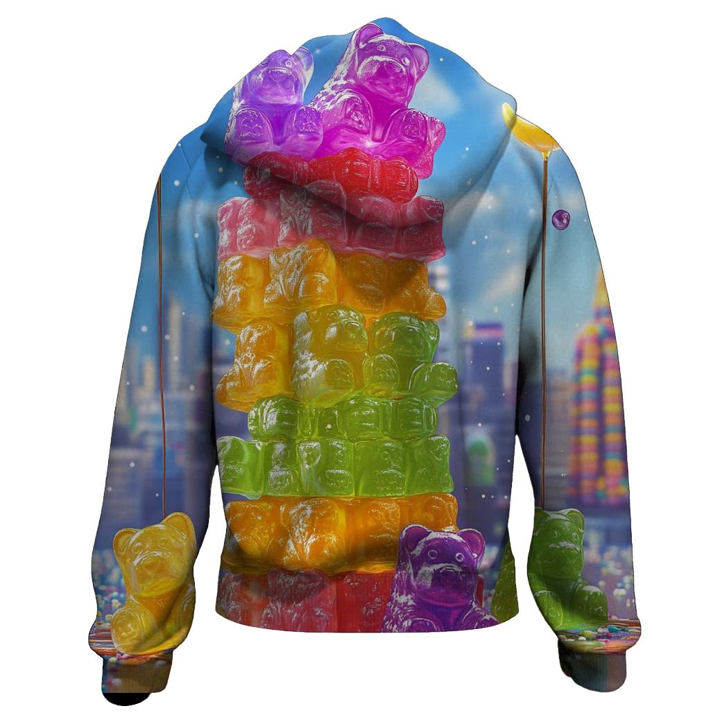 Neon Gummy Skyline custom hoodies
