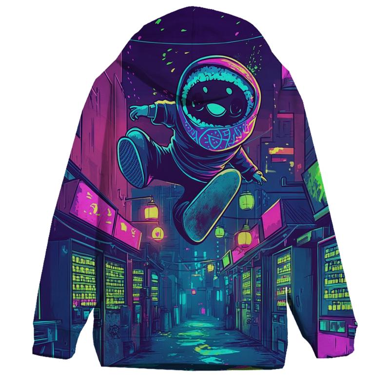 Skateboard Sushi Samurai graphic hoodies