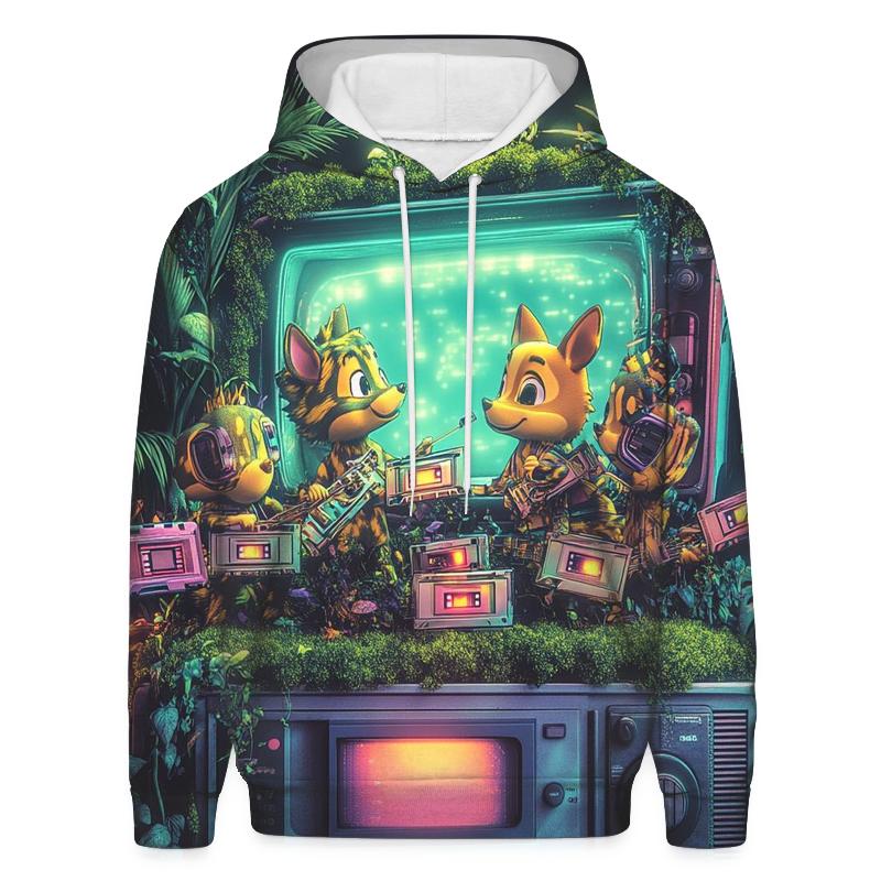 VHS Jungle Jam printed hoodies
