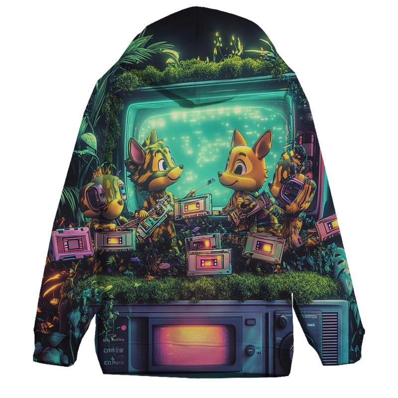 VHS Jungle Jam printed hoodies