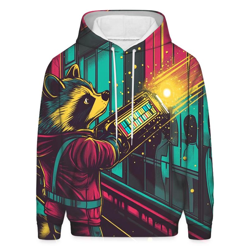 Mall Cop Meteor Mischief printed hoodies