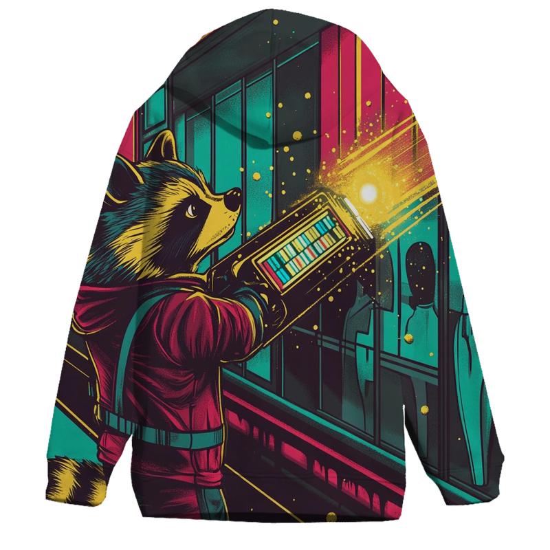 Mall Cop Meteor Mischief printed hoodies