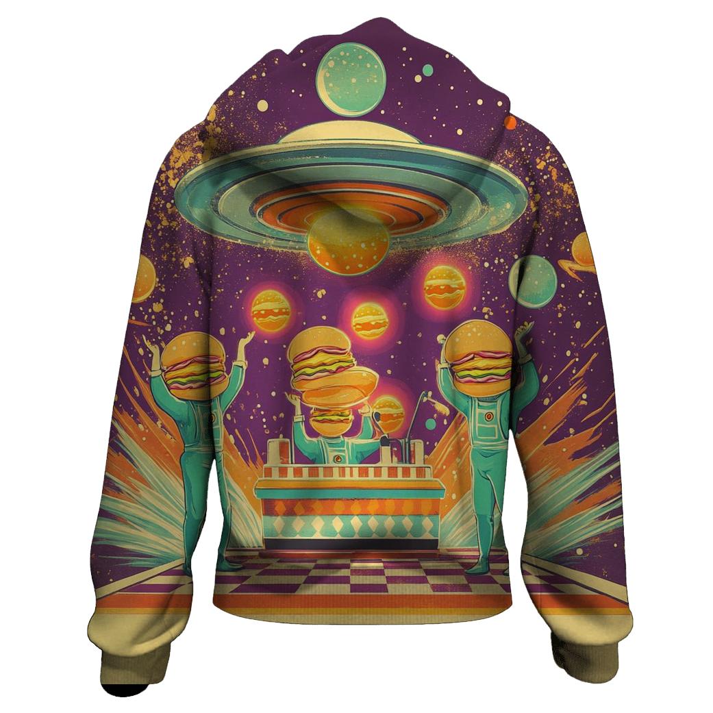 Alien Diner Delivery graphic hoodies