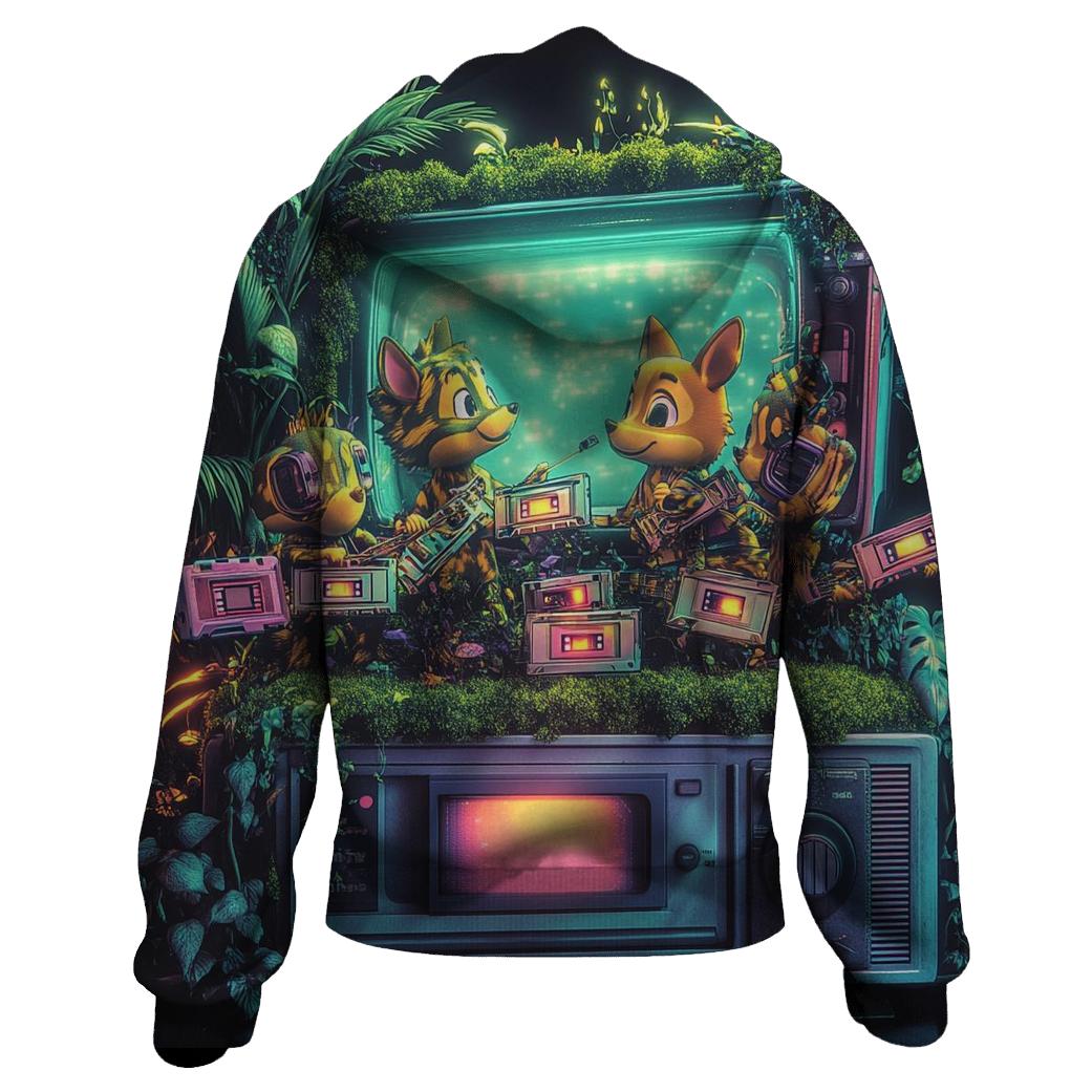VHS Jungle Jam printed hoodies