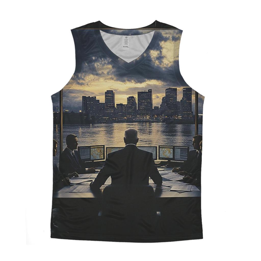 Robert Redford: Quiet Strategist In The Shadowed Council graphic print tank tops