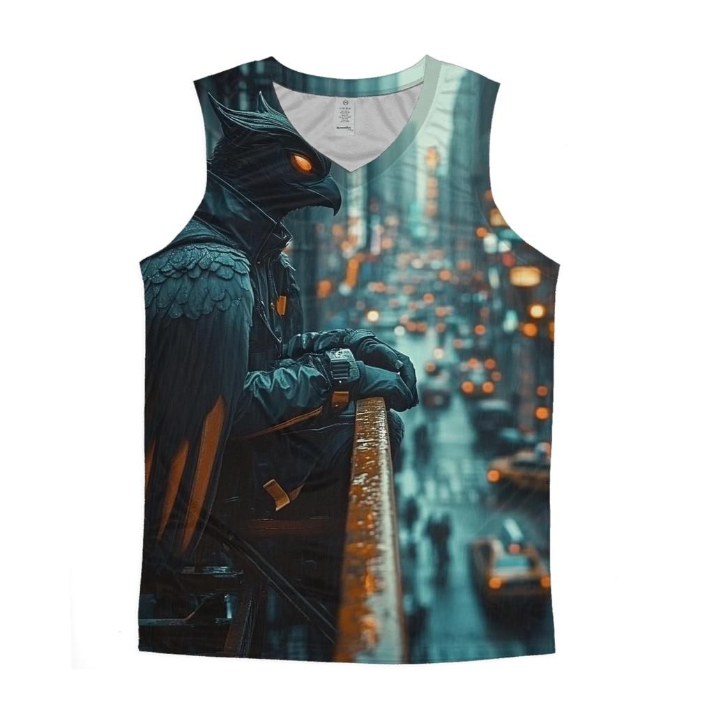 Michael Keaton: Urban Predator Of The Feathered Alleyways personalized athletic tanks