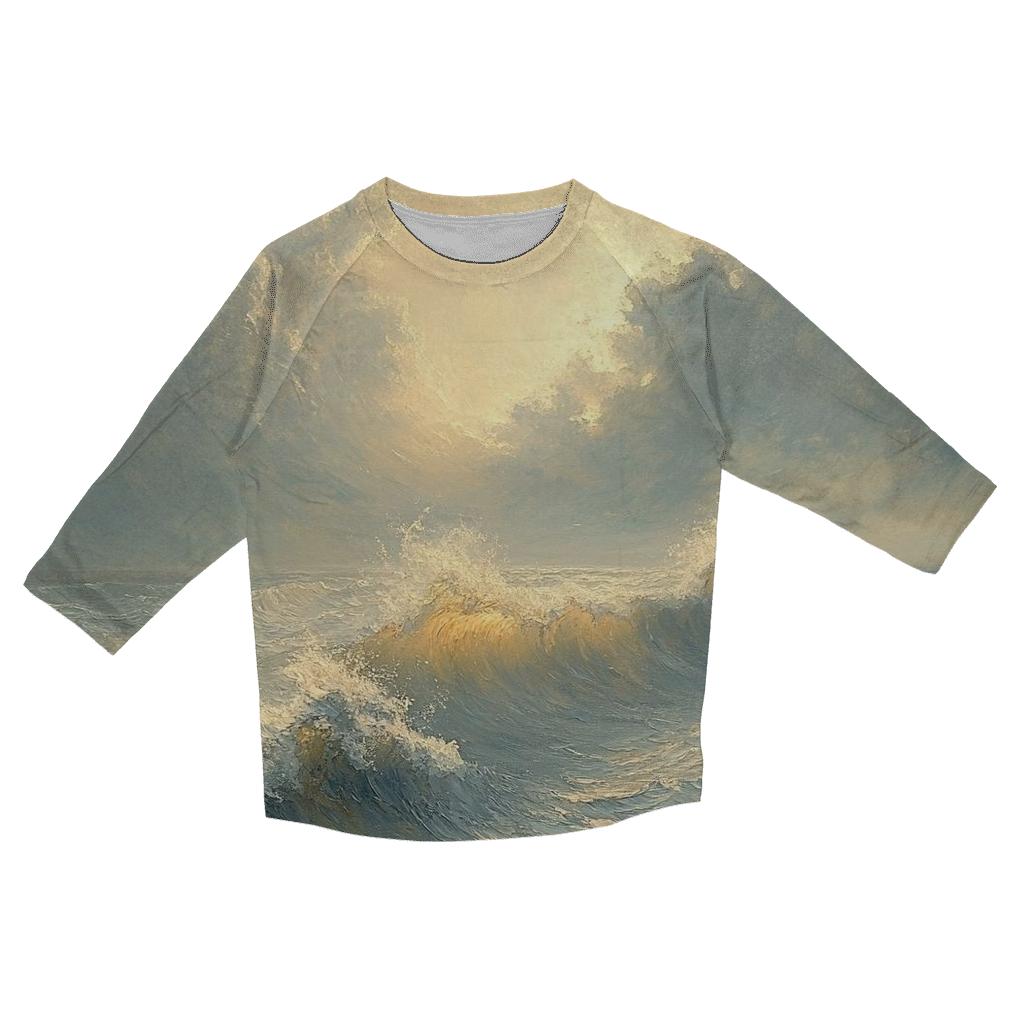 Turner Inspired Storm At Sea personalized 3/4 sleeve tees