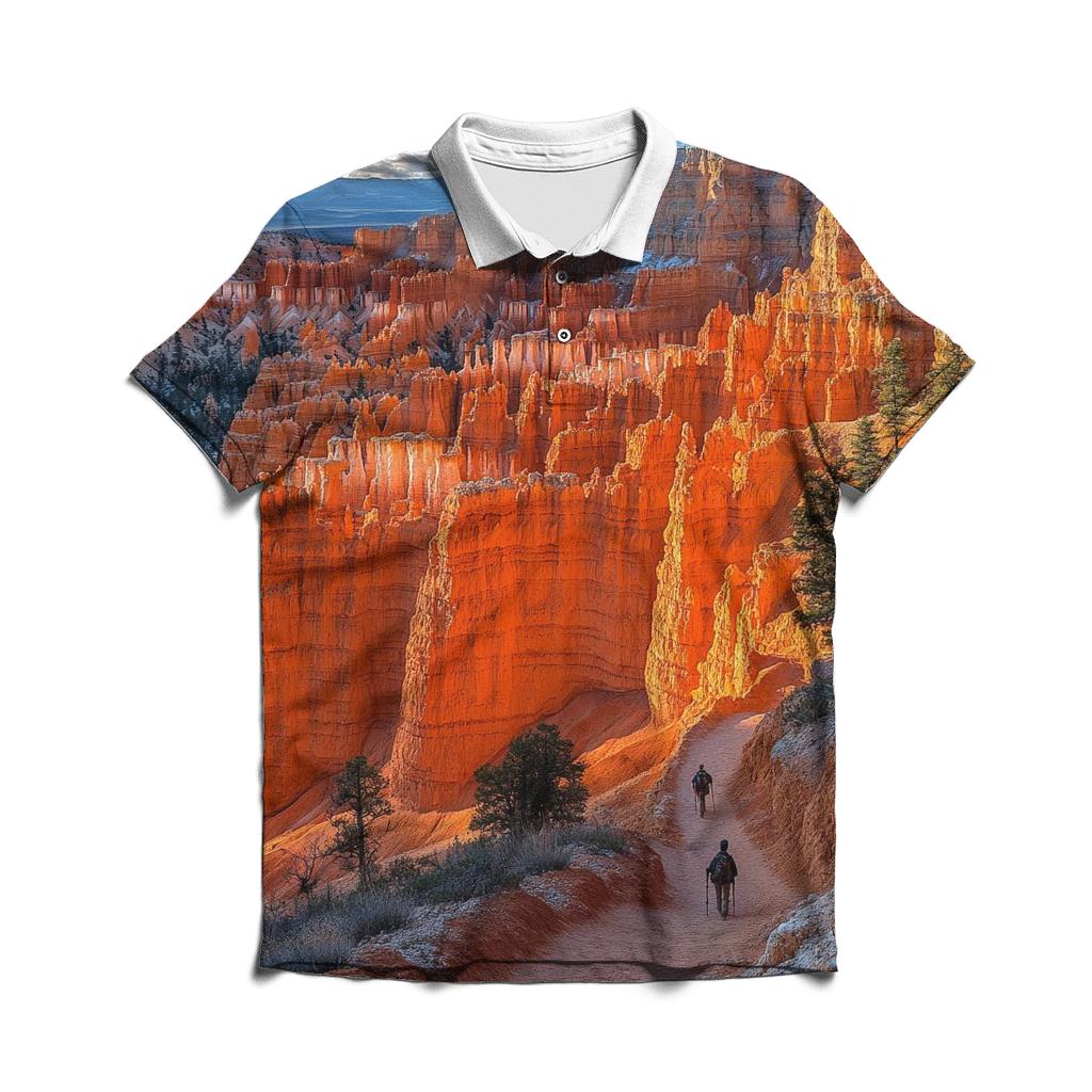 Bryce Canyon Amphitheater - Utah premium cotton polo shirts