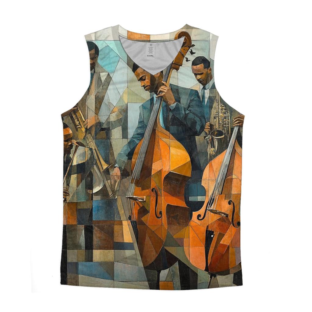 Picasso Inspired Abstract Musicians sports performance tank tops