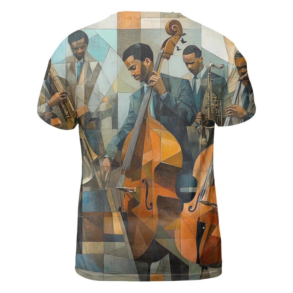 Picasso Inspired Abstract Musicians trendy printed shirt styles