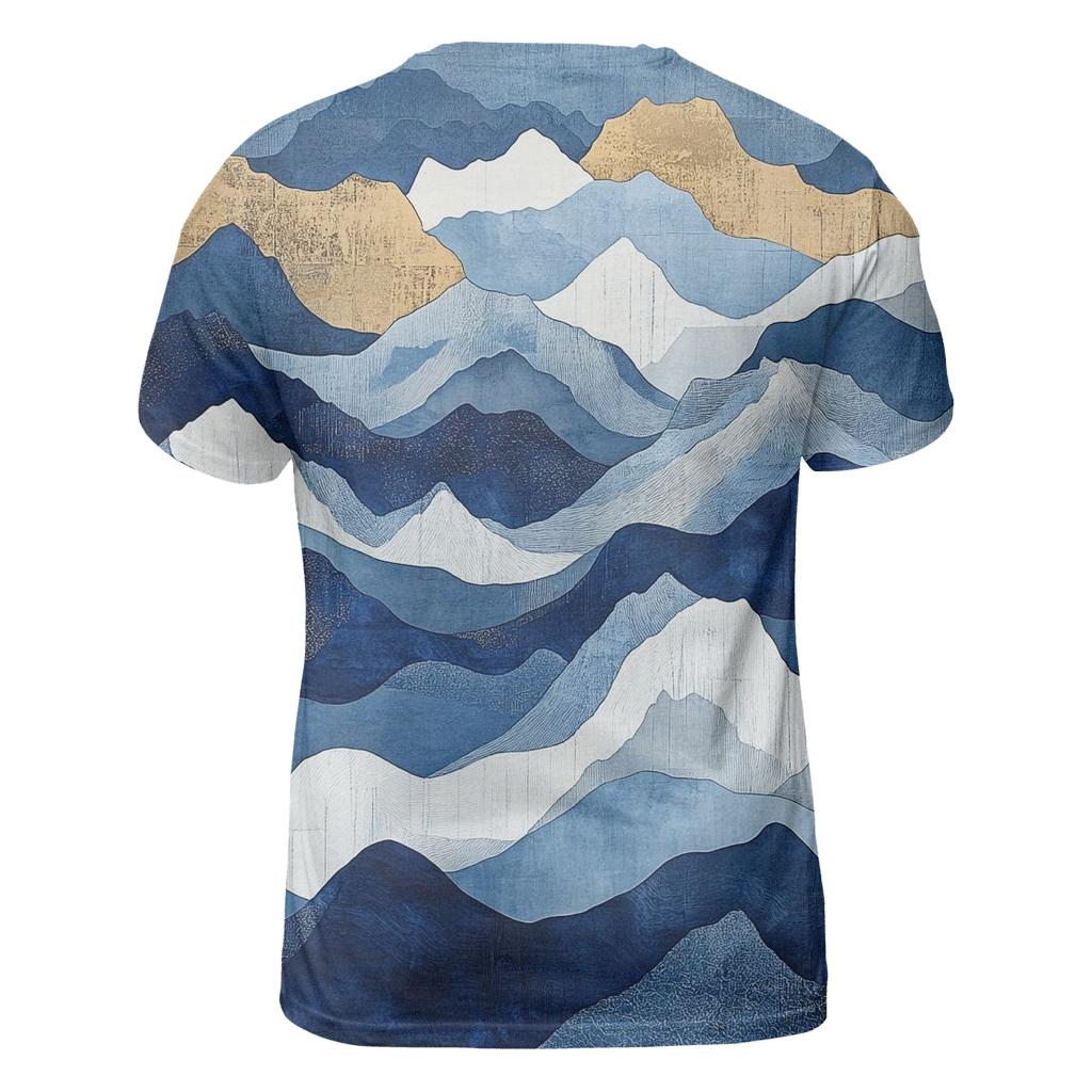 Hokusai Inspired Mountain Storm statement graphic shirts