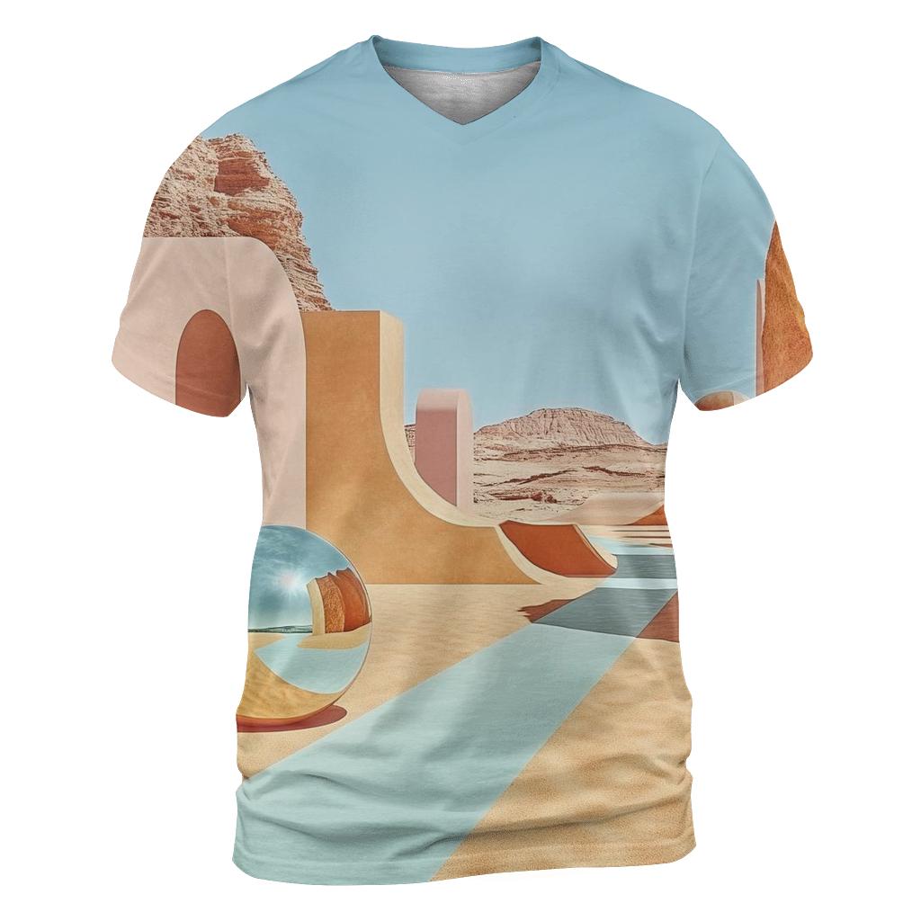 Dali Inspired Desert Dreams trendy printed shirt styles