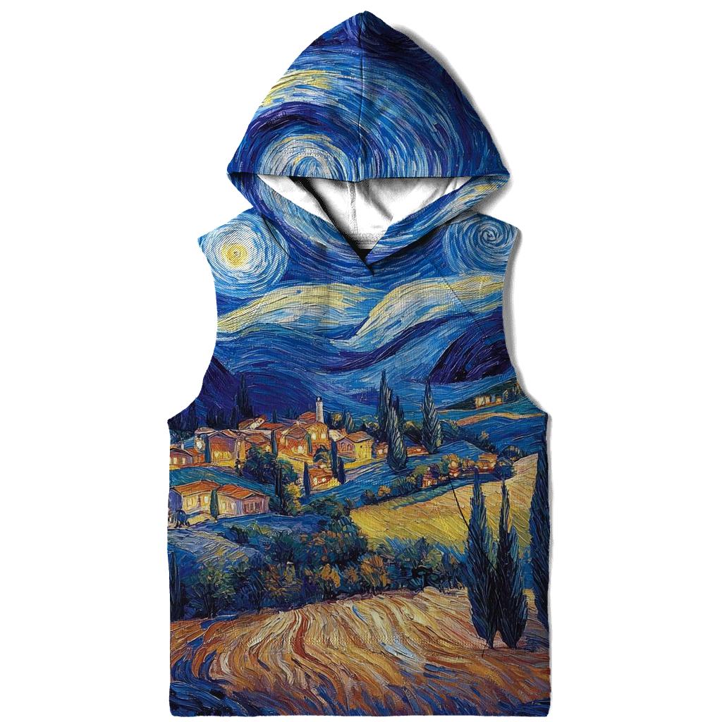 Van Gogh Inspired Starry Countryside heavyweight hoodies