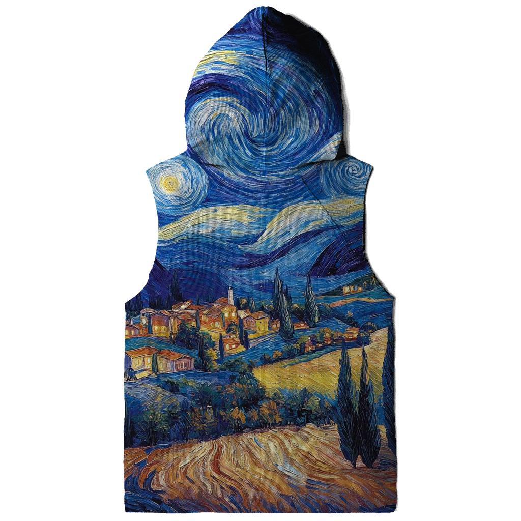 Van Gogh Inspired Starry Countryside heavyweight hoodies