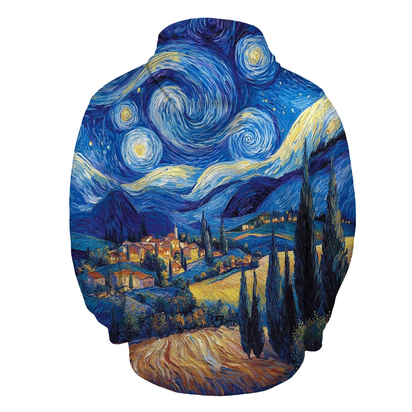 Van Gogh Inspired Starry Countryside hoodies fashion