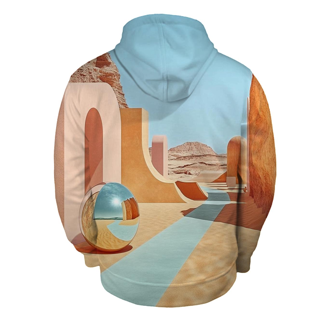 Dali Inspired Desert Dreams zip-up hoodies