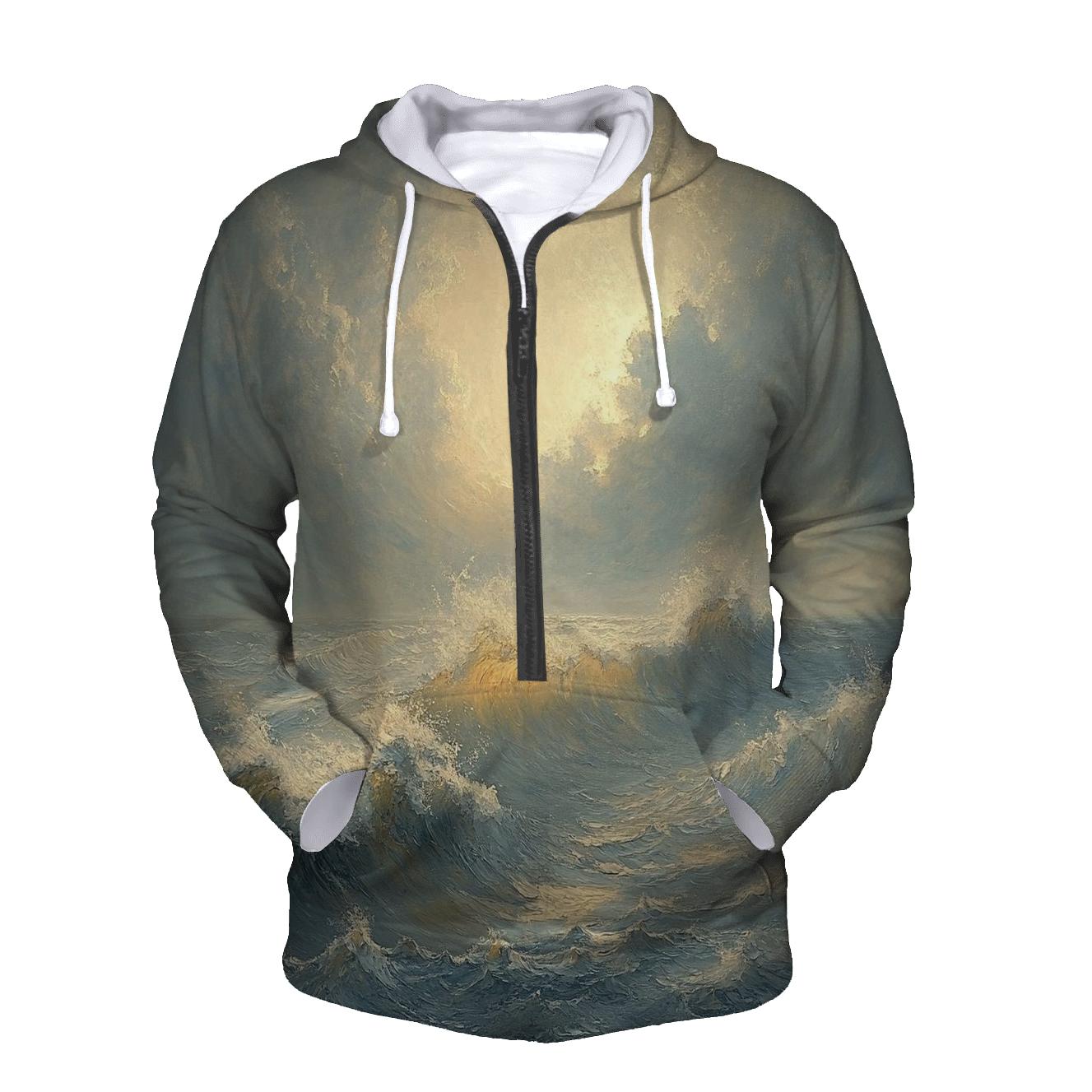 Turner Inspired Storm At Sea premium hoodies