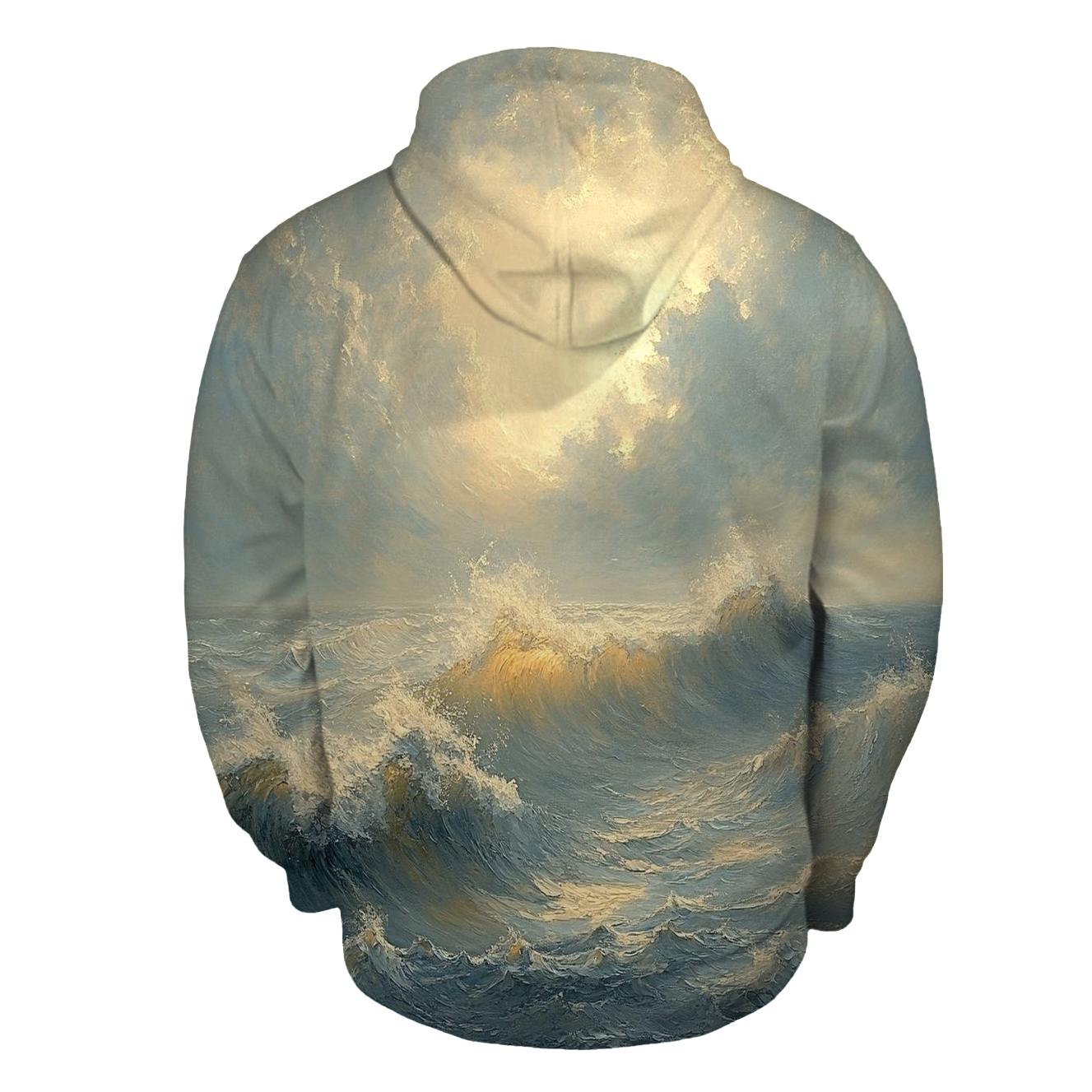 Turner Inspired Storm At Sea premium hoodies