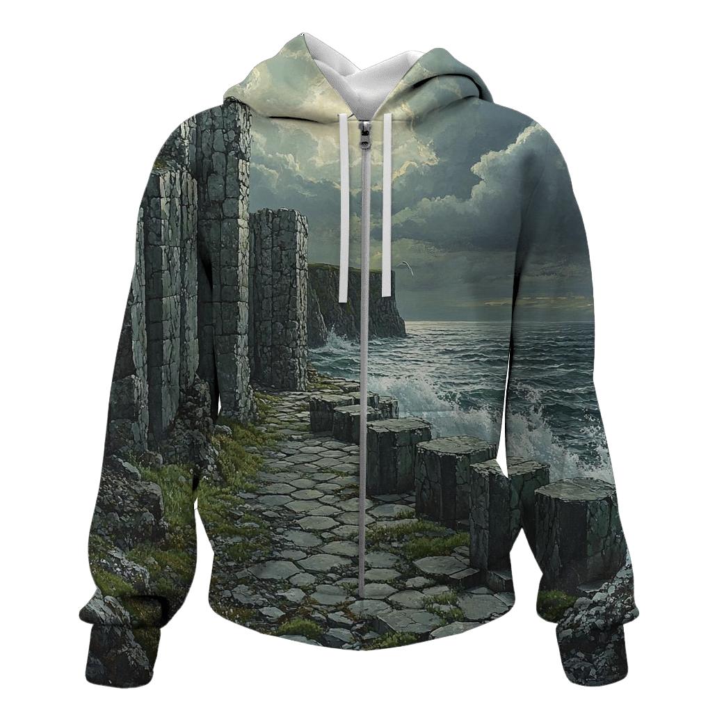 Giants Causeway - County Antrim embroidered hoodies