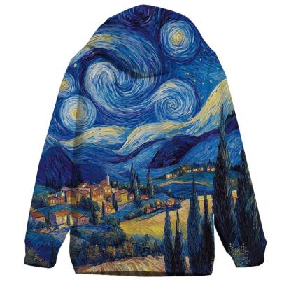 Van Gogh Inspired Starry Countryside designer hoodies