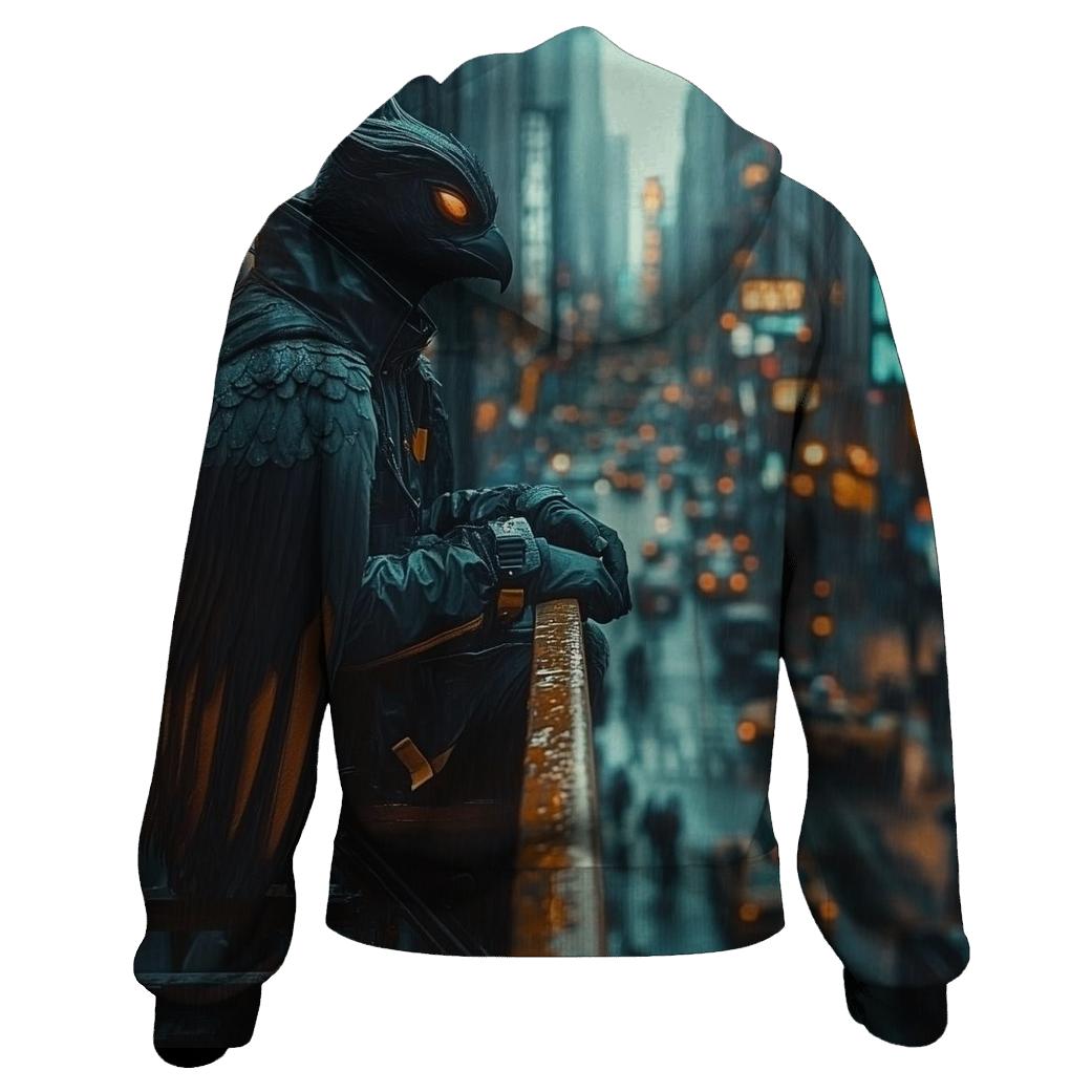 Michael Keaton: Urban Predator Of The Feathered Alleyways embroidered hoodies