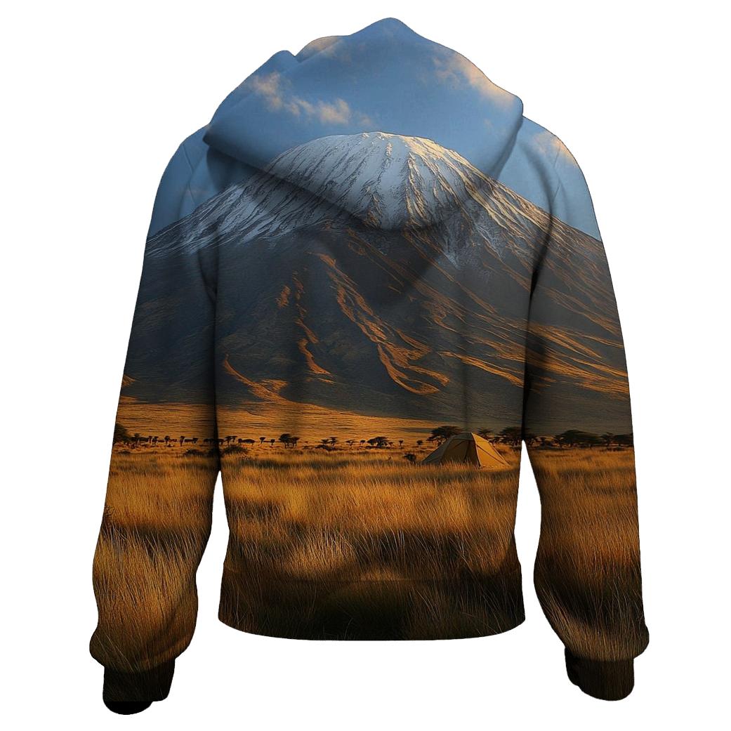 Mount Kilimanjaro - Tanzania zip-up hoodies