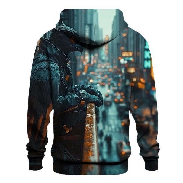 Michael Keaton: Urban Predator Of The Feathered Alleyways premium hoodies
